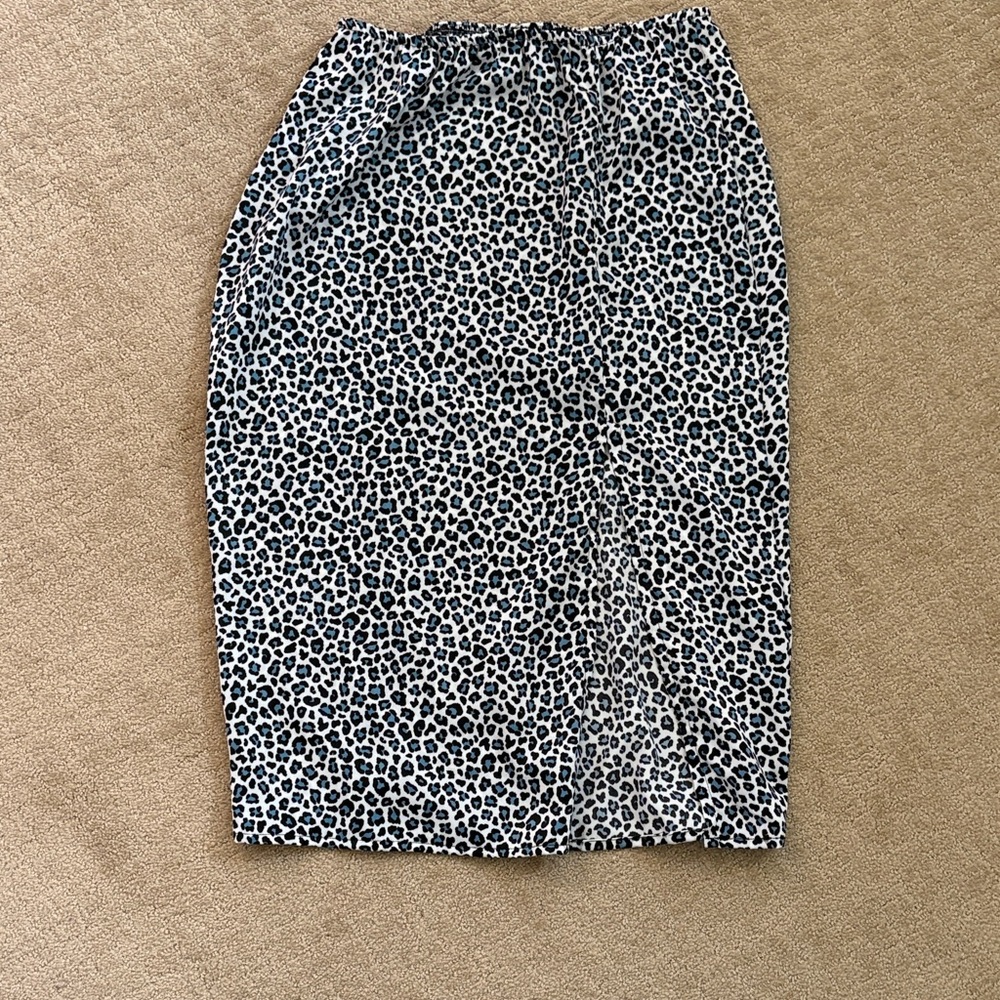 Polly & Esther Monochrome Leopard Pencil Skirt